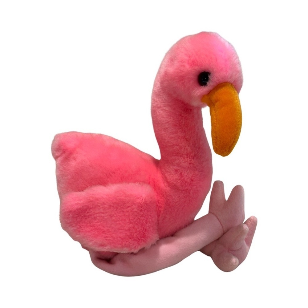 Vintage The Beanie Buddies‎ Collection Ty 1998 Pink Flamingo Plush